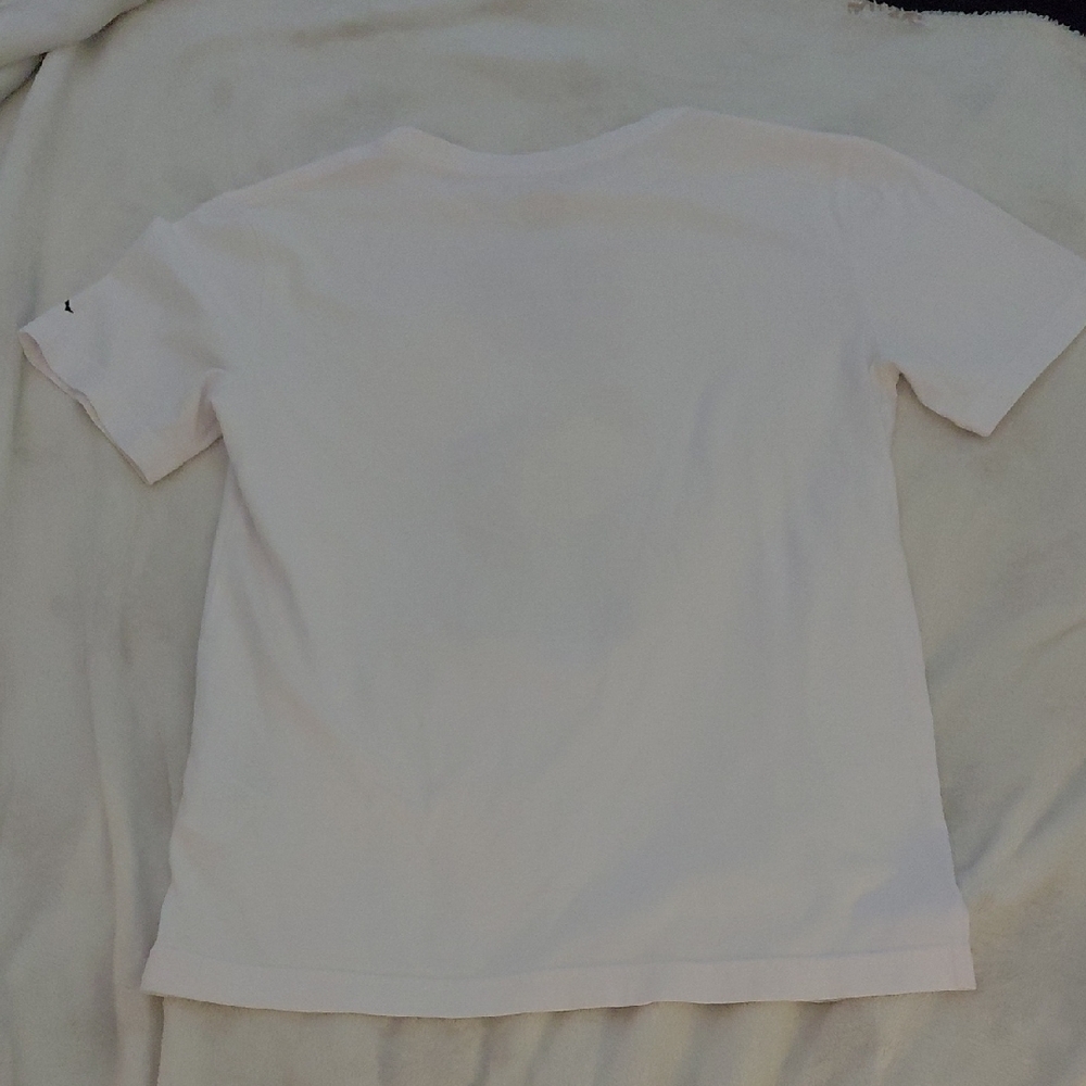 White Graphic Tee with Red Shoe Print - Picture 2 of 3
